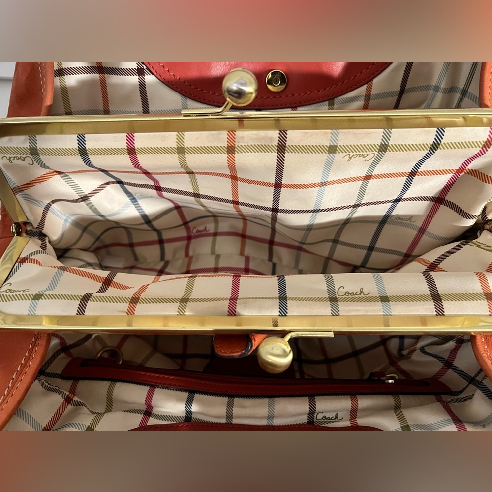 RARE vintage Coach Ergo pleated frame kisslock satchel UPDATED price/pics 8/2026 - Picture 13 of 16